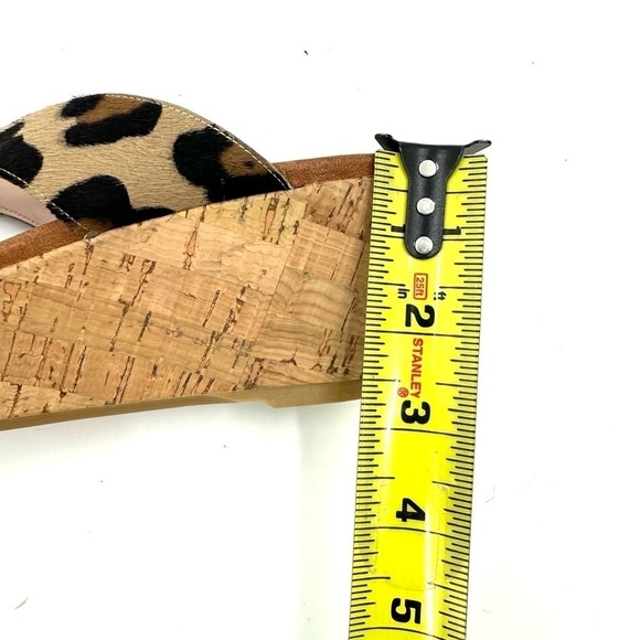 Stuart Weitzman Clasp Platform Wedge Sandals Womens 7.5 Calf Hair Y2K Retro - Picture 9 of 11